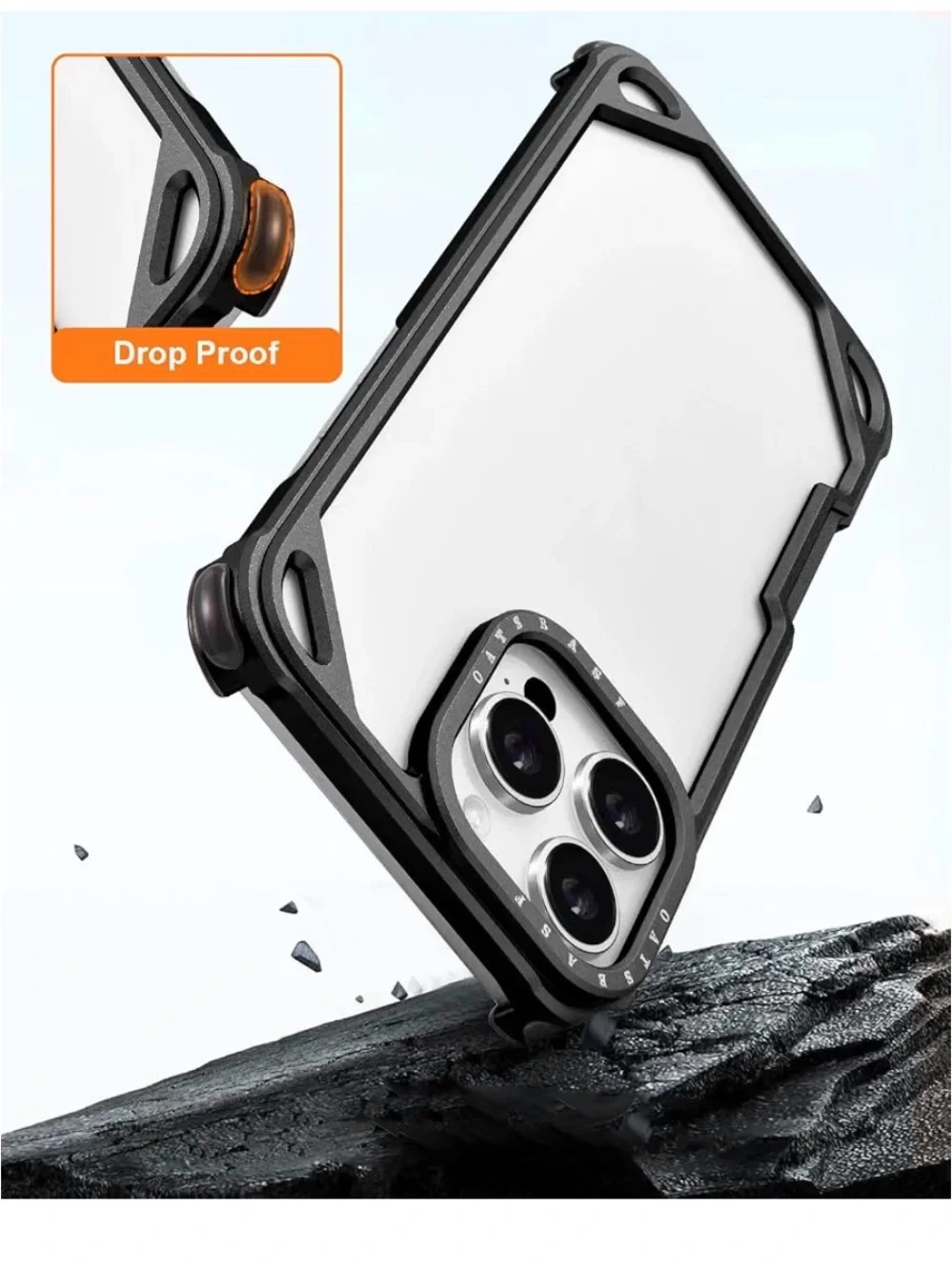 Black Aluminum Frame metal case  for iPhone 16 Pro NEW